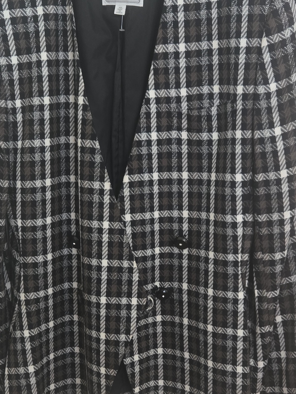 Gallery Black and White Plaid Men's Sport Coat